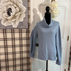 Liz Claiborne Light Blue Cowl Neck Sweater